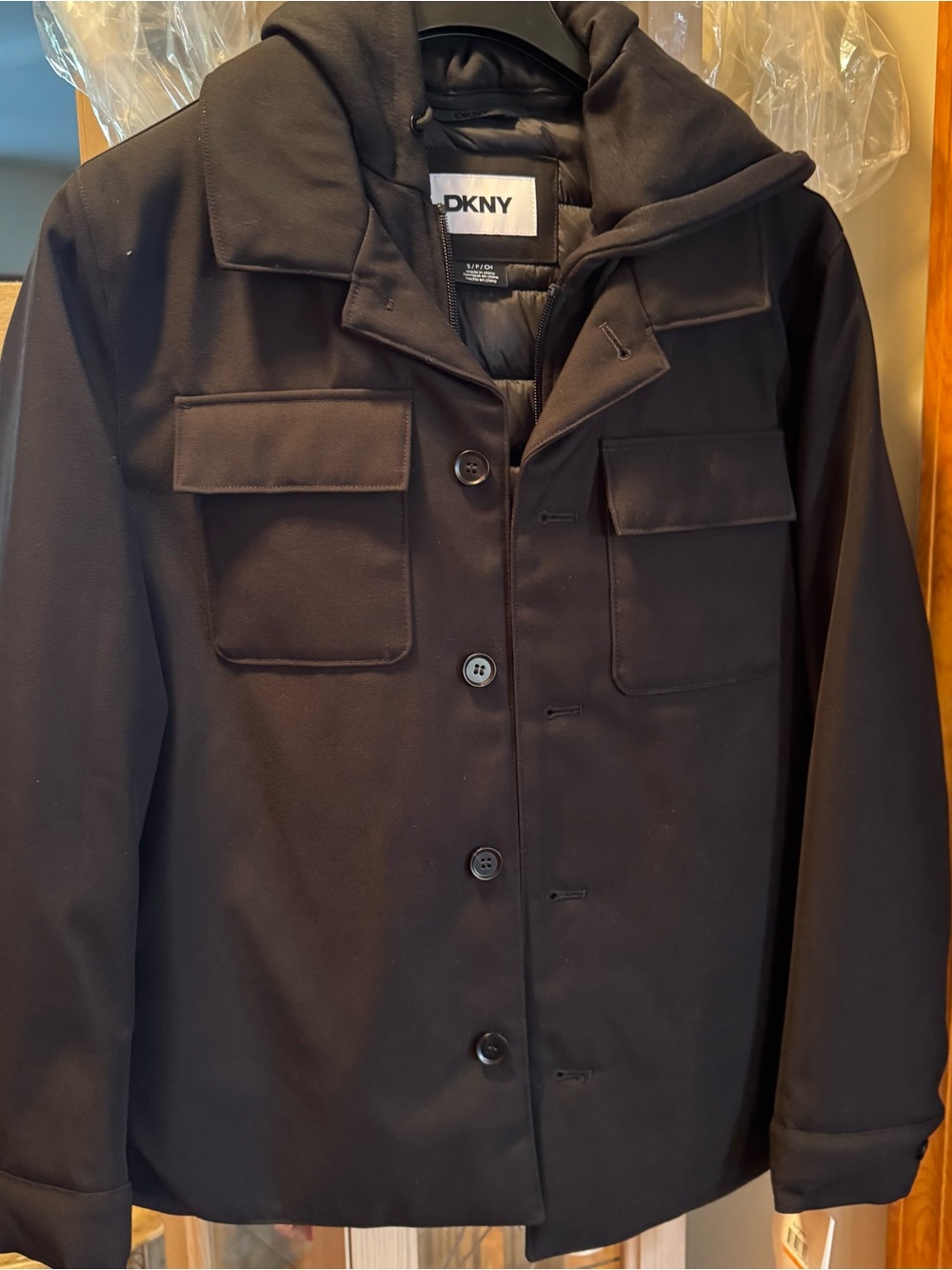 NWT DKNY Black Jacket with hood